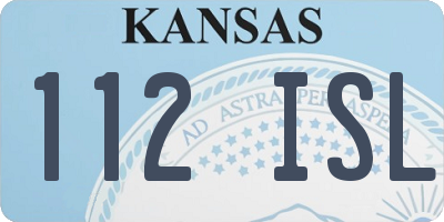 KS license plate 112ISL