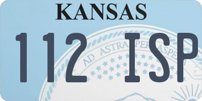KS license plate 112ISP