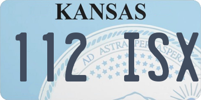 KS license plate 112ISX