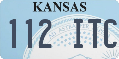 KS license plate 112ITC