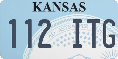 KS license plate 112ITG