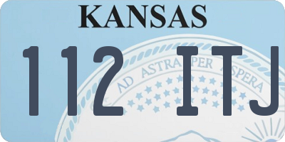 KS license plate 112ITJ