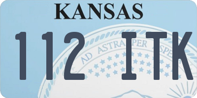 KS license plate 112ITK