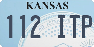 KS license plate 112ITP