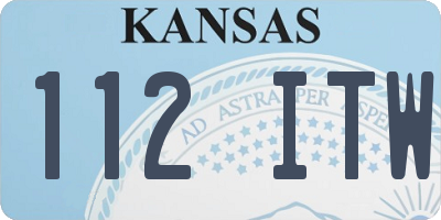 KS license plate 112ITW