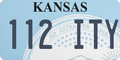 KS license plate 112ITY