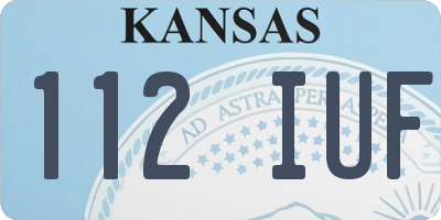 KS license plate 112IUF