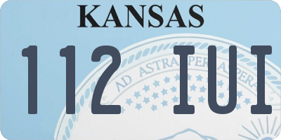 KS license plate 112IUI