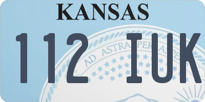 KS license plate 112IUK
