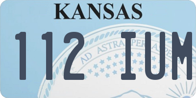 KS license plate 112IUM