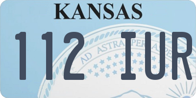 KS license plate 112IUR