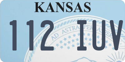 KS license plate 112IUV