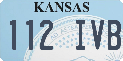 KS license plate 112IVB