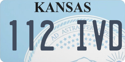 KS license plate 112IVD