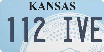 KS license plate 112IVE