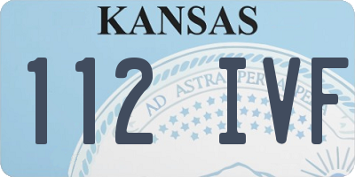 KS license plate 112IVF