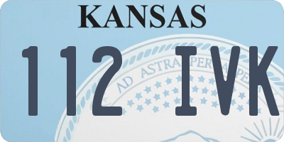KS license plate 112IVK