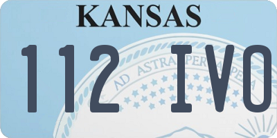KS license plate 112IVO