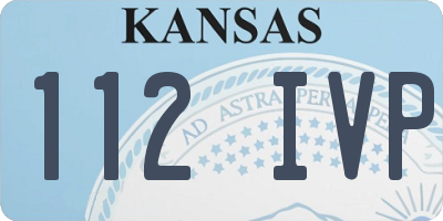 KS license plate 112IVP