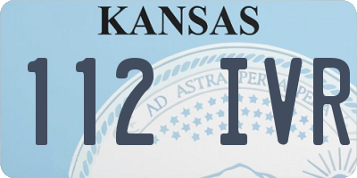 KS license plate 112IVR