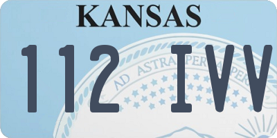 KS license plate 112IVV