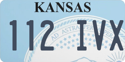 KS license plate 112IVX