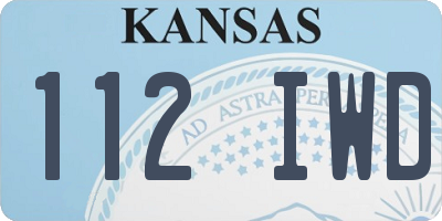 KS license plate 112IWD