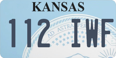 KS license plate 112IWF
