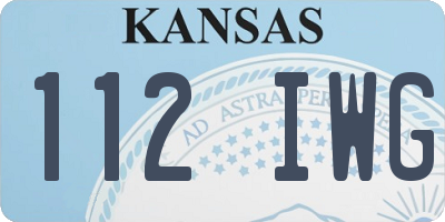 KS license plate 112IWG