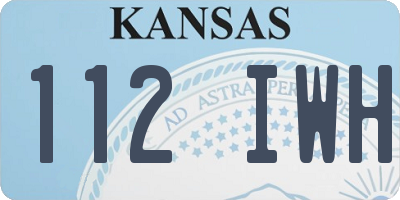 KS license plate 112IWH