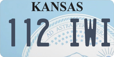 KS license plate 112IWI