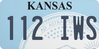KS license plate 112IWS