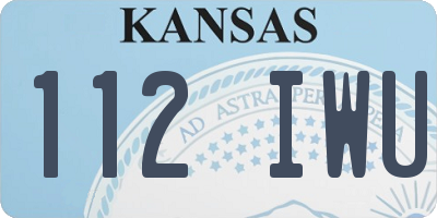 KS license plate 112IWU