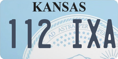 KS license plate 112IXA
