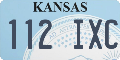 KS license plate 112IXC