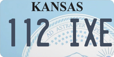 KS license plate 112IXE