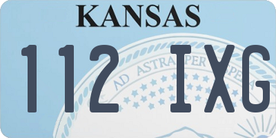 KS license plate 112IXG