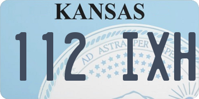 KS license plate 112IXH