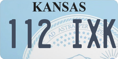 KS license plate 112IXK