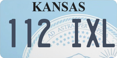 KS license plate 112IXL