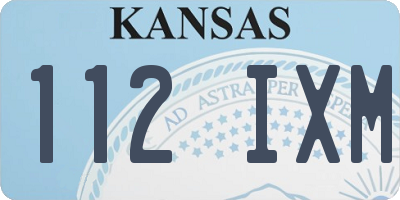 KS license plate 112IXM