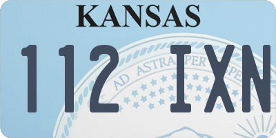 KS license plate 112IXN