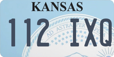 KS license plate 112IXQ