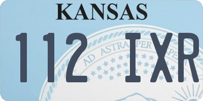 KS license plate 112IXR