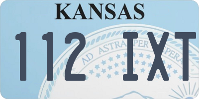 KS license plate 112IXT