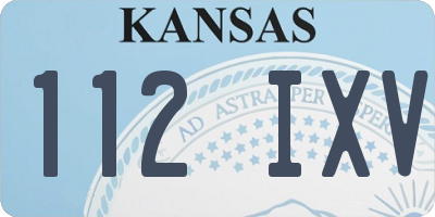 KS license plate 112IXV