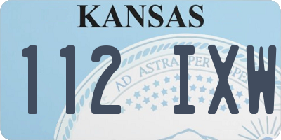 KS license plate 112IXW