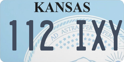 KS license plate 112IXY