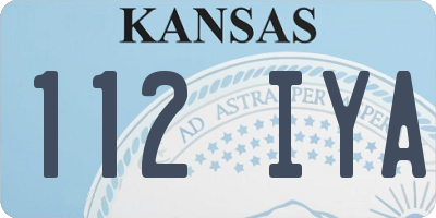 KS license plate 112IYA