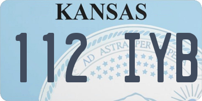 KS license plate 112IYB